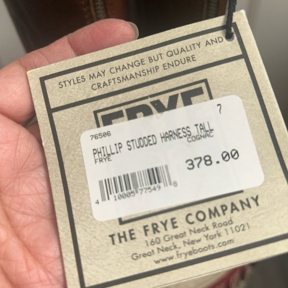 NEW Frye Phillip Harness Tall Women’s Riding Boots Cognac Leather Zip Back Sz 7B - Picture 10 of 16